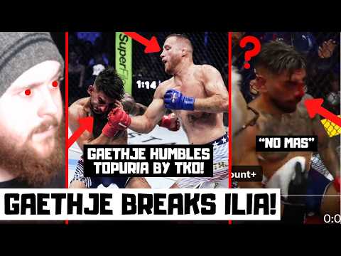 Justin Gaethje DESTROYS Ilia Topuria? MAKES HIM QUIT? Full Fight Reaction At UFC Freedom 250!