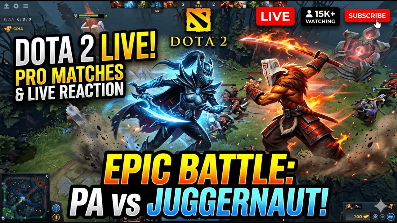 DOTA 2 LIVE! Phantom Assassin vs Juggernaut EPIC CARRIES | Pro Matches & Reactions