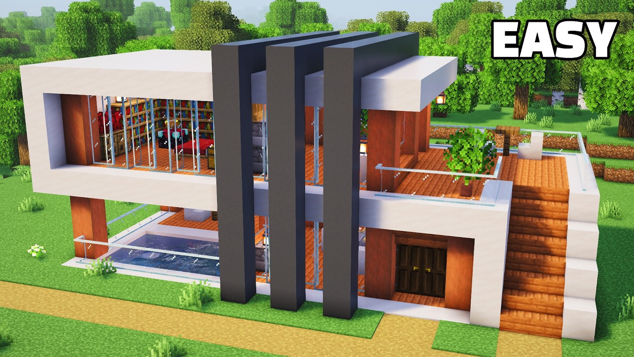 Minecraft: How to Build a Modern House Tutorial