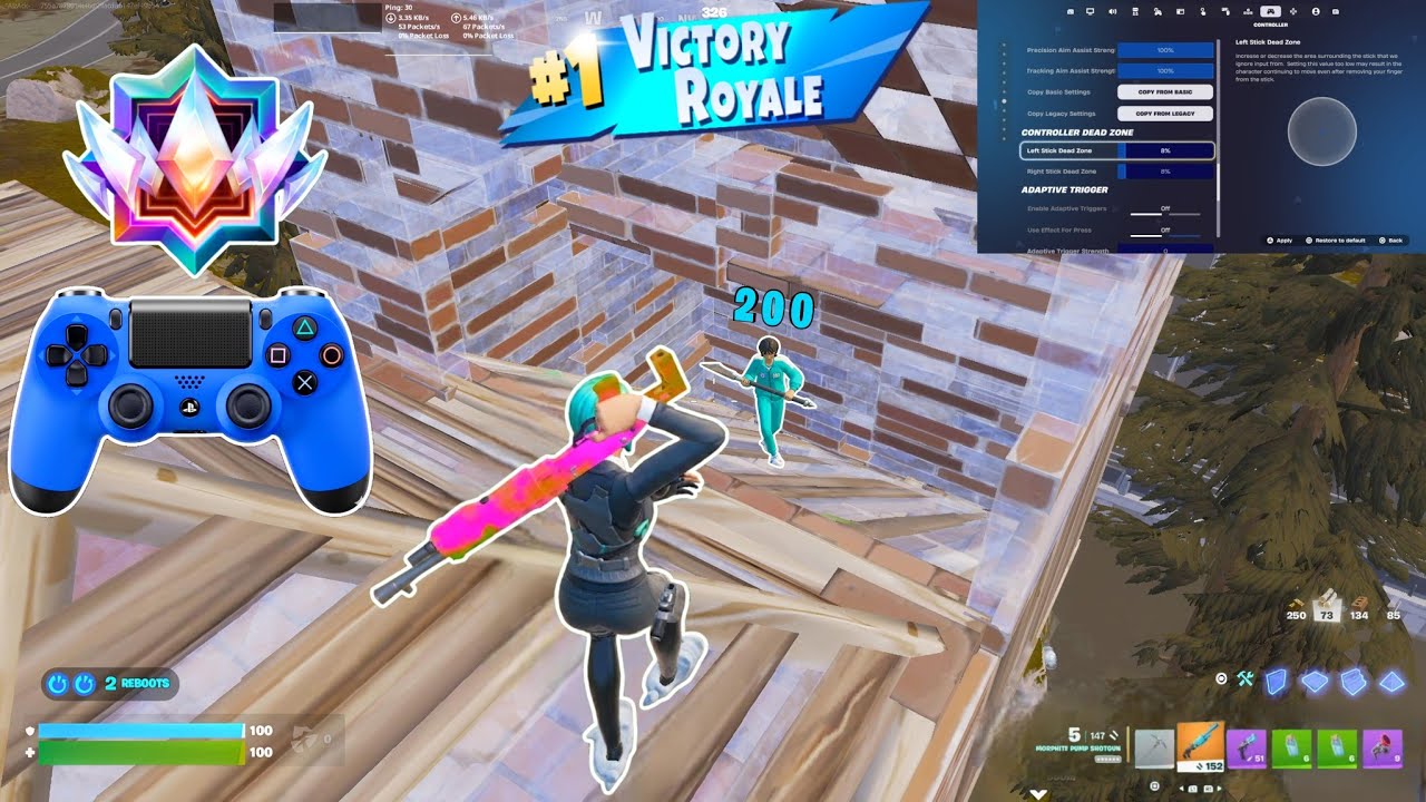 Peterbot's Settings are the PEAK of Controller ⚡| Best controller settings Fortnite PS5/PS4/PC