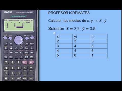 Recta de regresión con calculadora