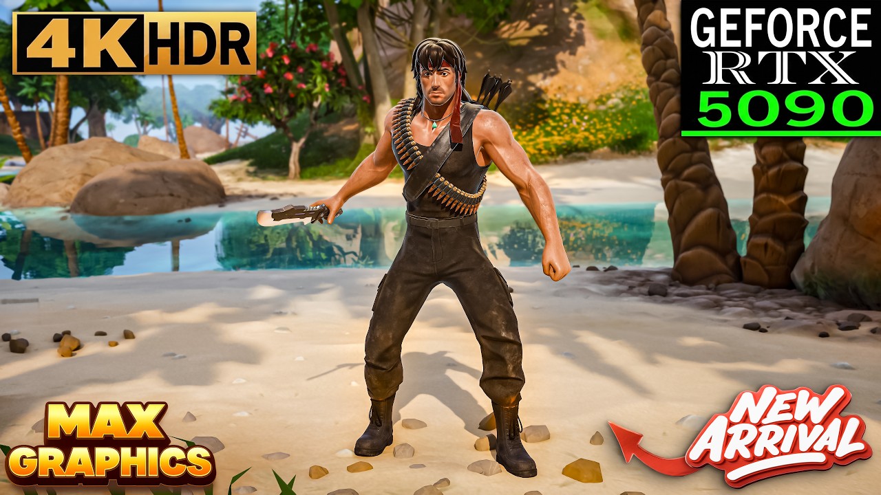 Fortnite Zero Build 4K Gameplay | Rambo Skin (Chapter 7 Season 3)