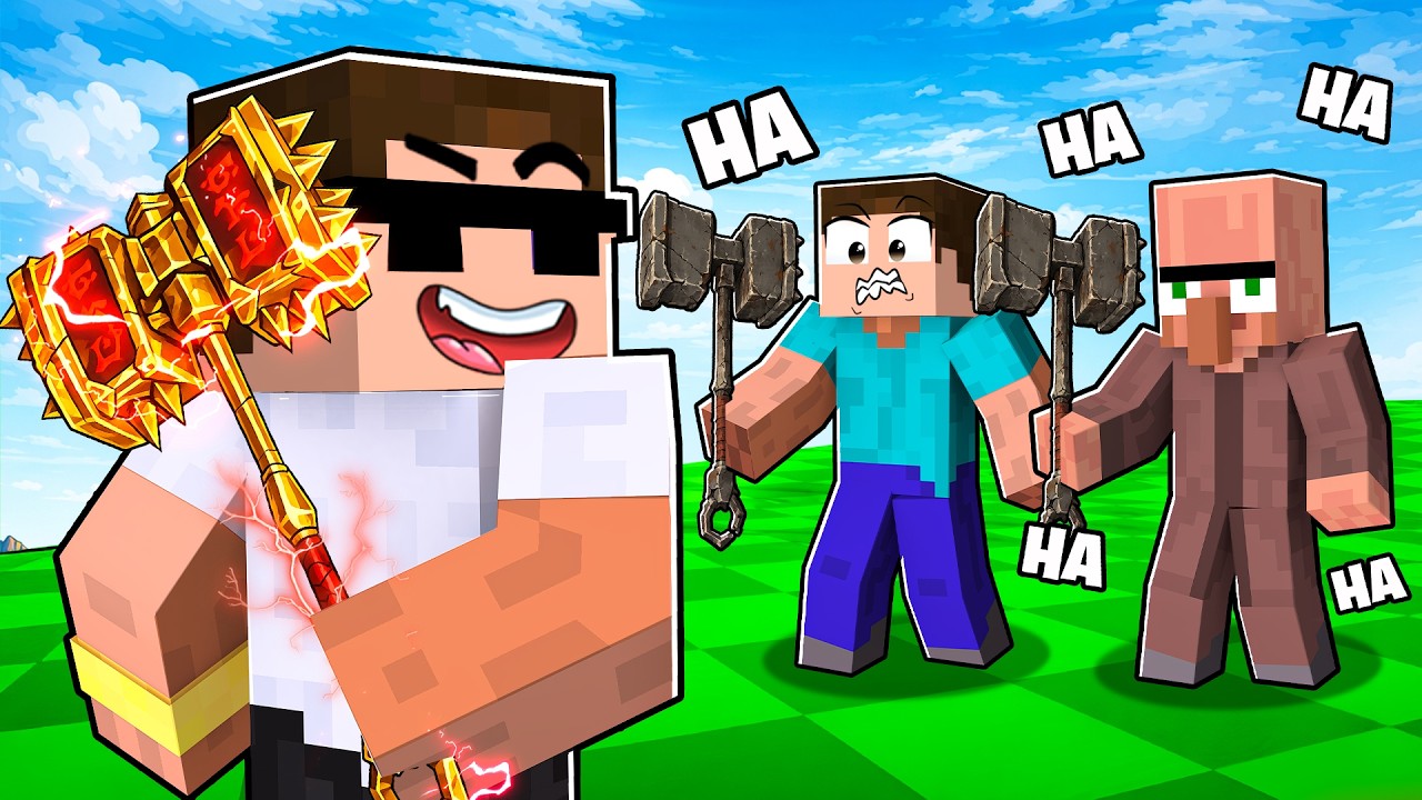 I PRETENDED AS A NOOB THEN USED OP MACE IN ROBLOX !!