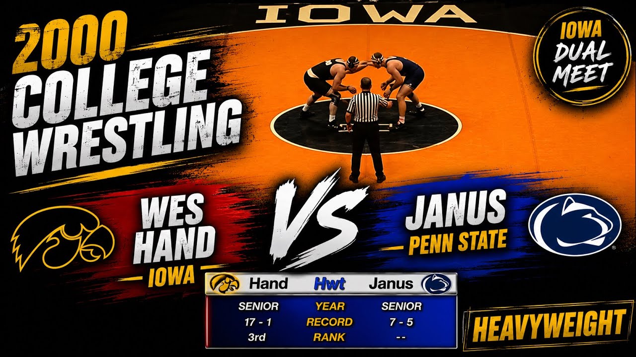 2000 College Wrestling: Wes Hand, Iowa vs Janus, Penn State | Heavyweight