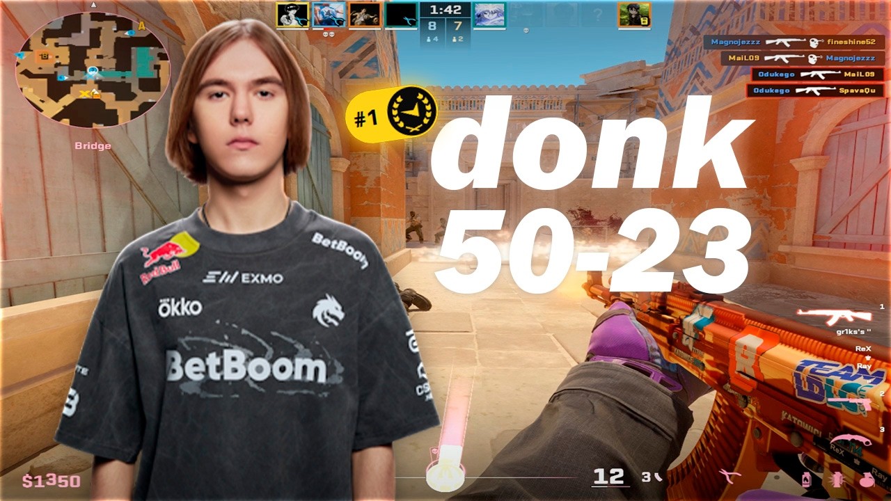 donk (50-23) 5000 ELO - FACEIT TOP #1 | CS2 DEMO POV + VOICECOMMS