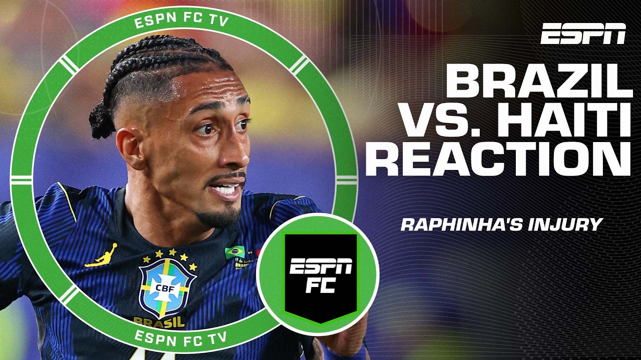 Reacting to Raphinha's injury vs. Haiti 👀 How important is it Brazil gets him back? | ESPN FC