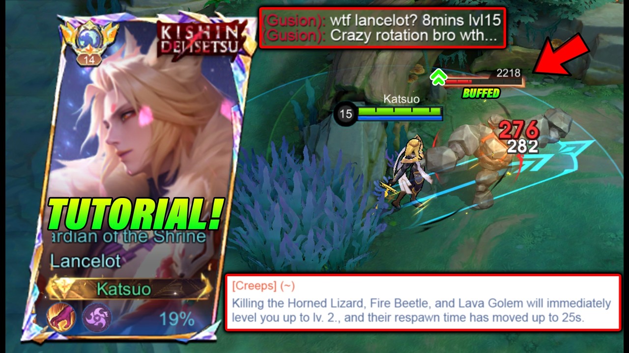 I'M BACK!! WHEN GLOBAL LANCELOT ABUSE THIS NEW SEASON JUNGLE ROTATION! 8 Min - Level 15 Rotation 💀