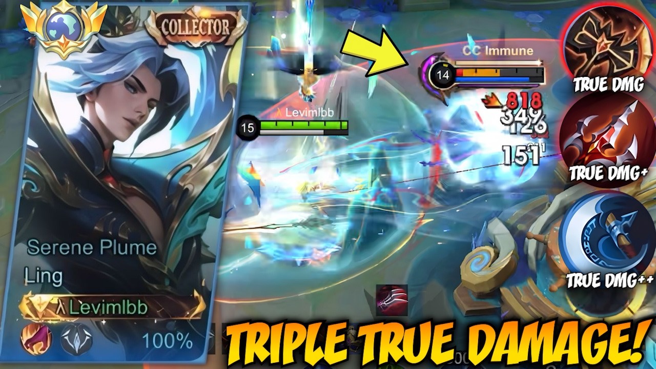 LING AFTER BUFF NEW SECRET BUILD! 100% CRITICAL & TRIPLE TRUE DAMAGE BUILD IS BROKEN (MUST WATCH)!!