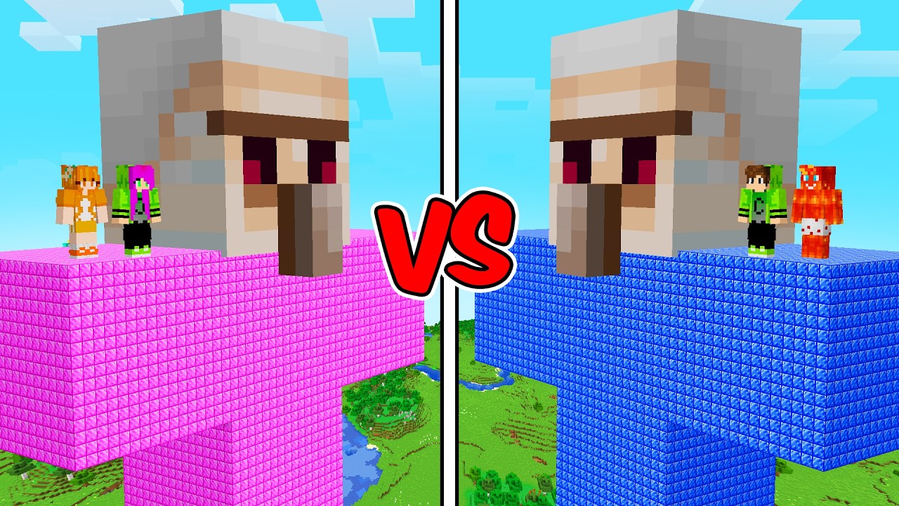 BATALHA de IRON GOLEM Meninas VS Meninos no Minecraft!