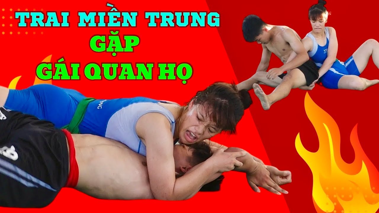 KEO VẬT- TRAI MIỀN TRUNG GẶP GÁI QUAN HỌ,boy and girl wrestling at Traditional village festival .