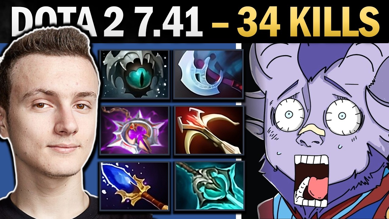 Riki Dota 2 7.41 with 34 Kills and Daedalus - Dota Gameplay