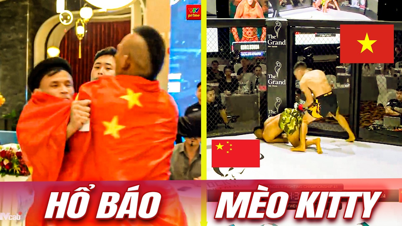 Lúc faceoff, Võ sĩ Trung Quốc HỔ BÁO với Văn Tuần.Vào trận, bị Văn Tuần biến thành MÈO KITTY background