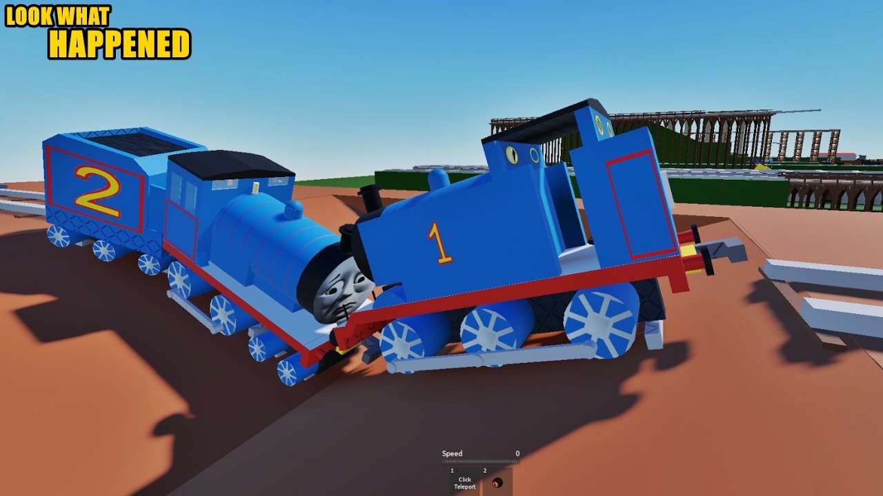 Huge Roblox Train Crash! You Won’t Believe How Far He Fell! 2😱💥