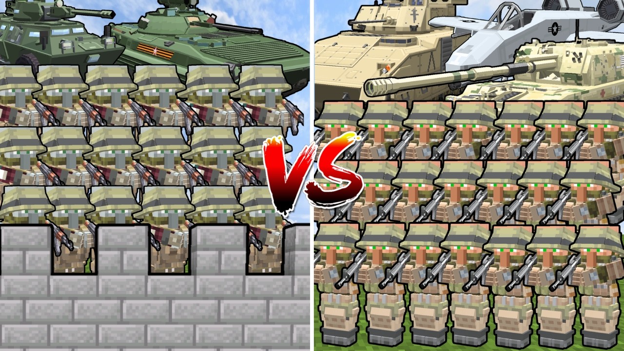 CAN THE VILLAGER MILITARY DESTROY THE PILLAGER CASTLE? | Minecraft Mob Battle