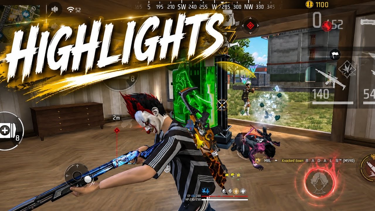 Solo vs Squad free fire Highlights 🍀📉
