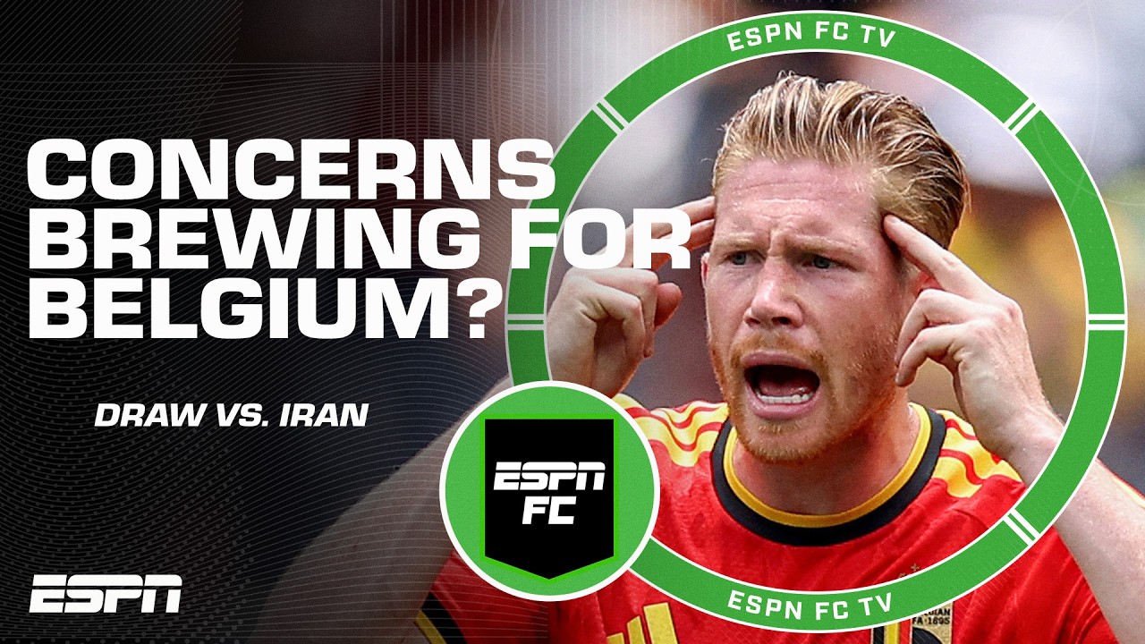 Is Belgium in TROUBLE⁉️ FULL REACTION to their draw vs. Iran 👀 | ESPN FC