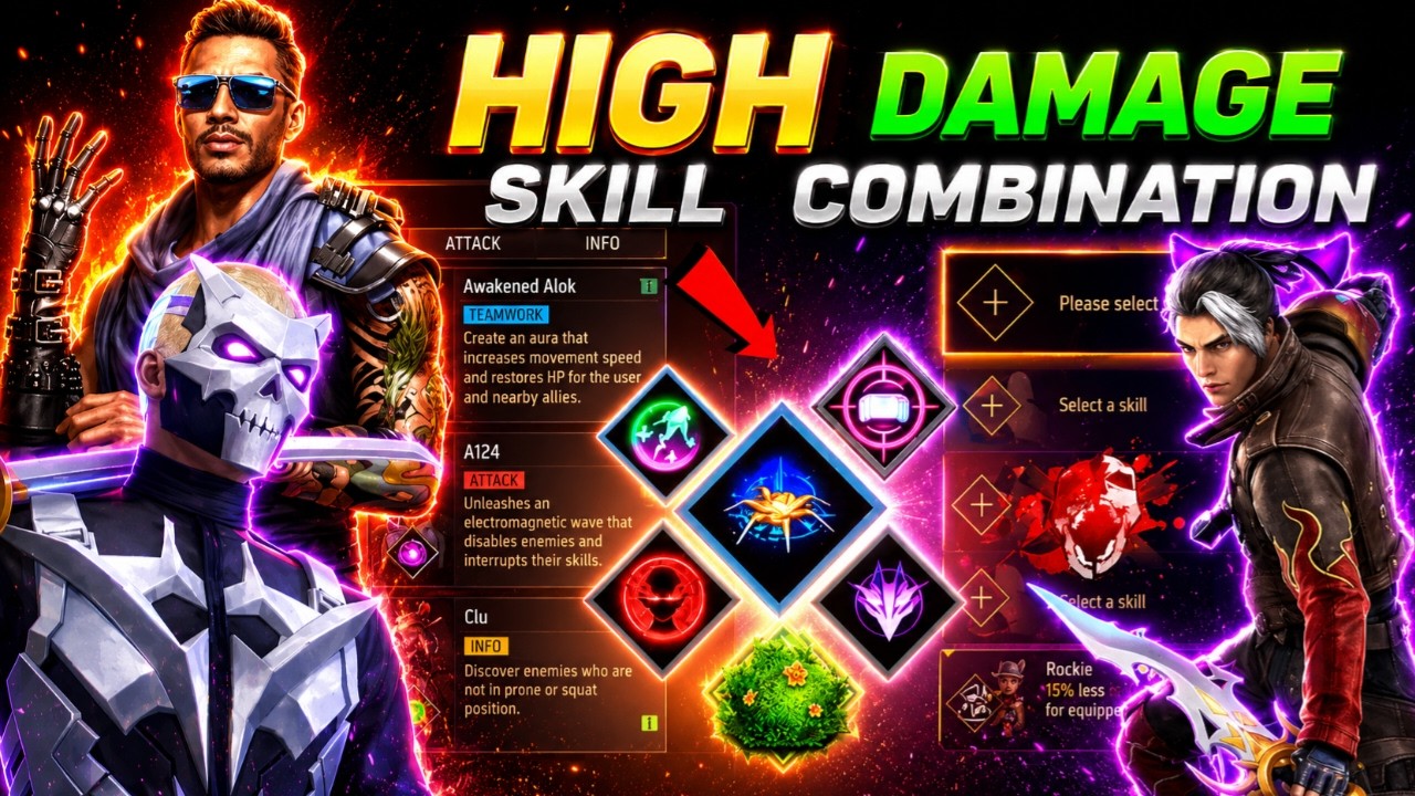 21 June 2026 ЁЯФе HIGH DAMAGE SKILL COMBINATION | Best Character Skill for BR rank