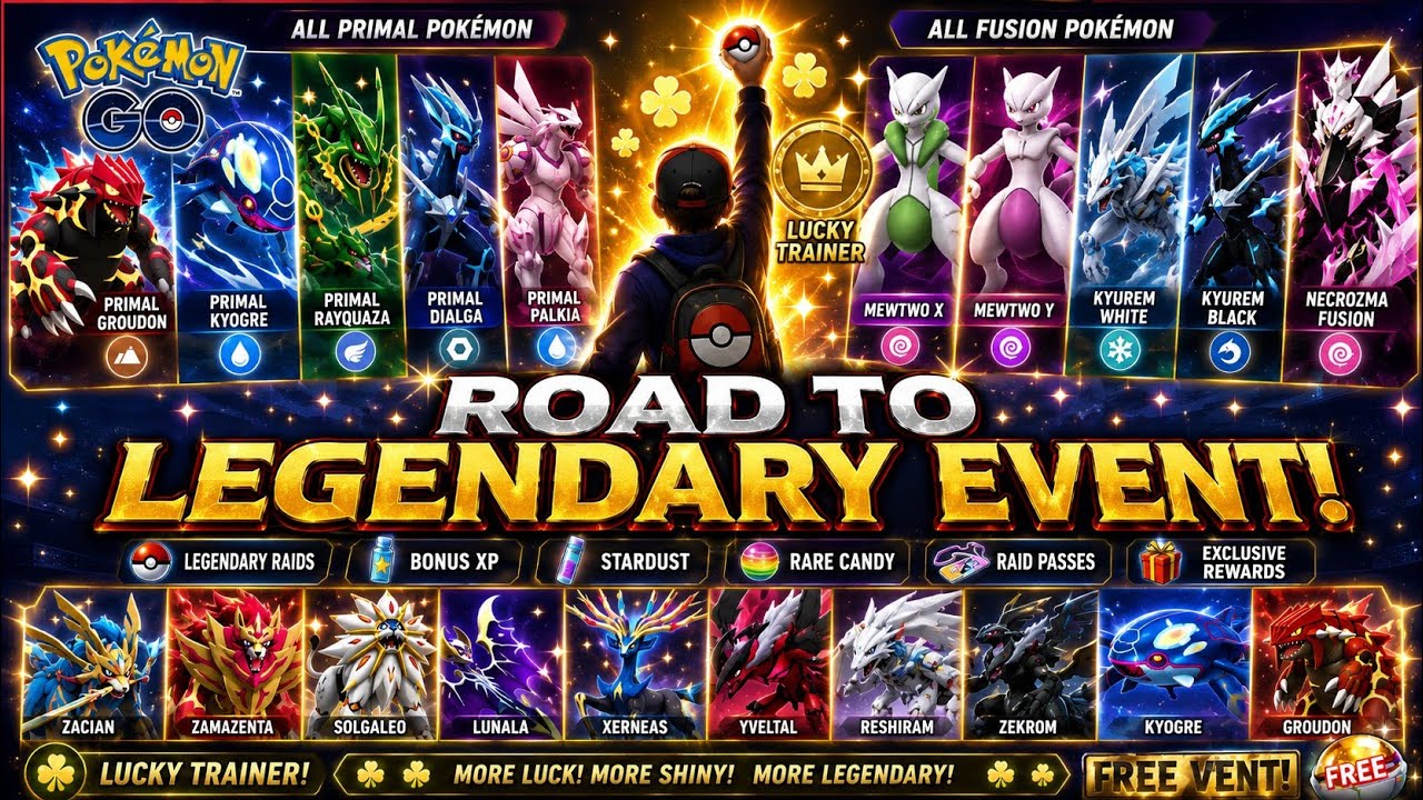 ROAD TO LEGENDARY EVENT! 🔥 ALL LEGENDARY + FUSION + PRIMAL POKÉMON | Pokémon GO