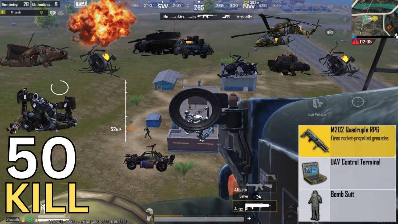 Wow 😱 M202 + UAV Drone pure war against Robot, Tank, Jet in payload 💥 || PUBG MOBILE ||