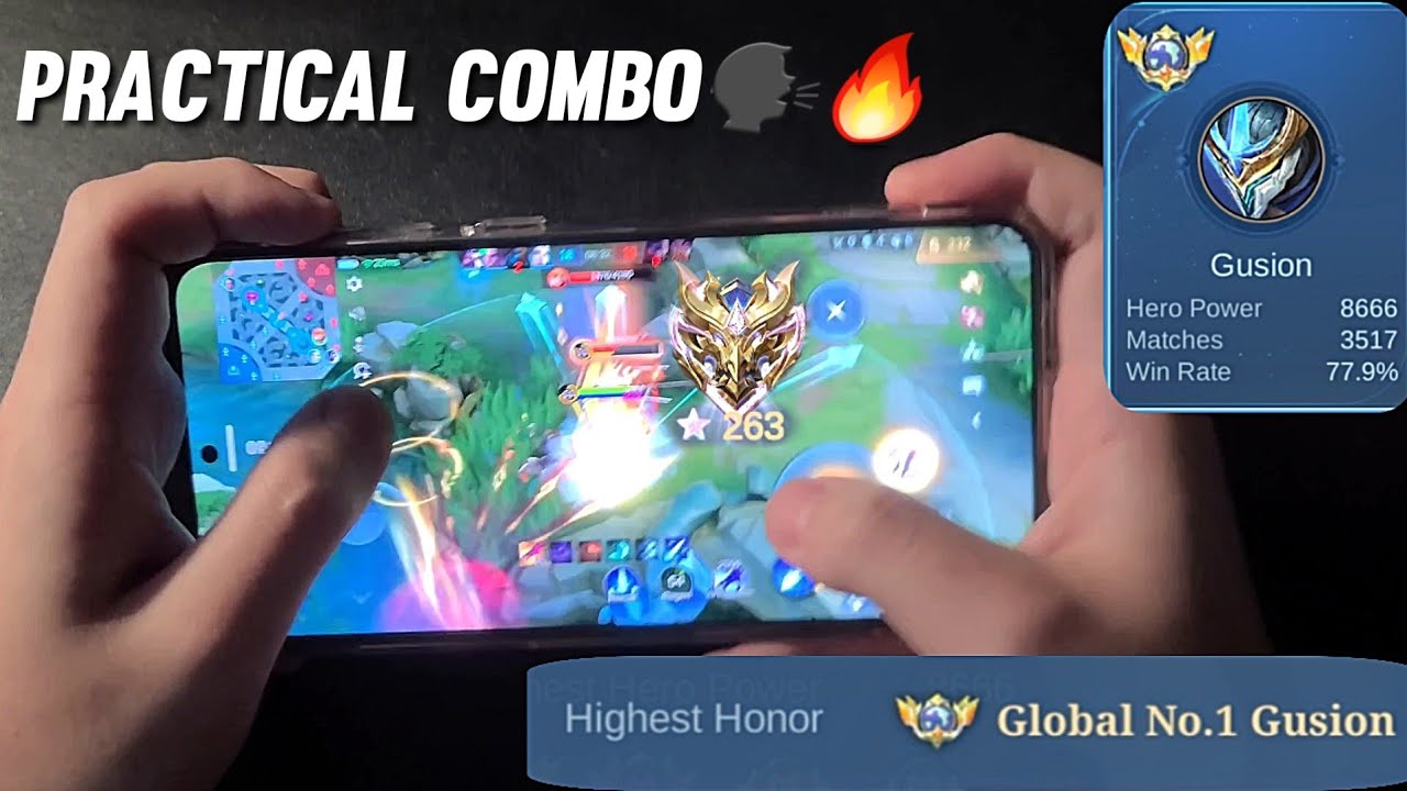 The average handcam gameplay of ex global no.1 gusion background