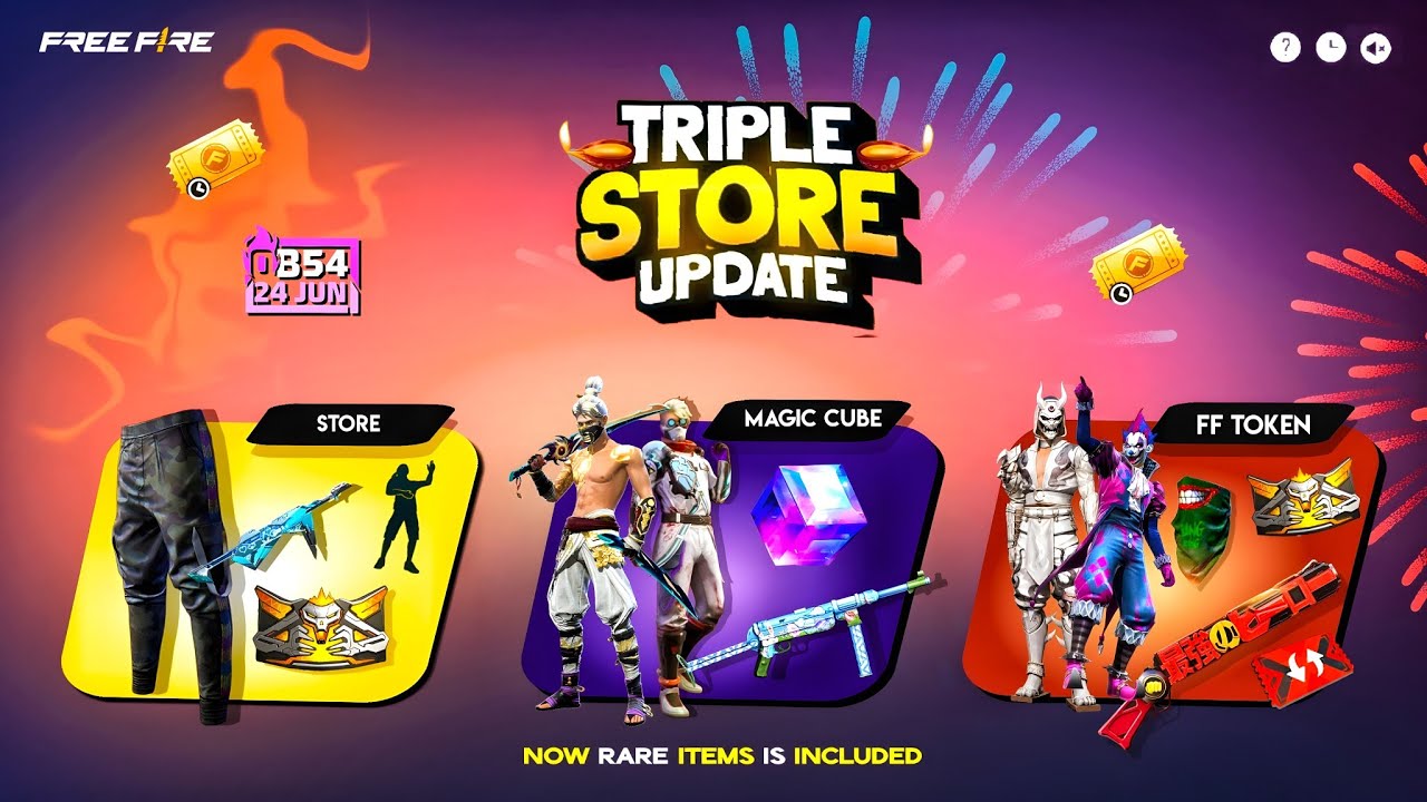 Lol Emote 💥 Triple Store Update 🤯🥳| magic cube store update | free fire new event | new event ff