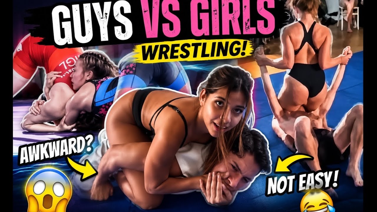 GUYS vs GIRLS Wrestling Challenge! Awkward Moments đ±