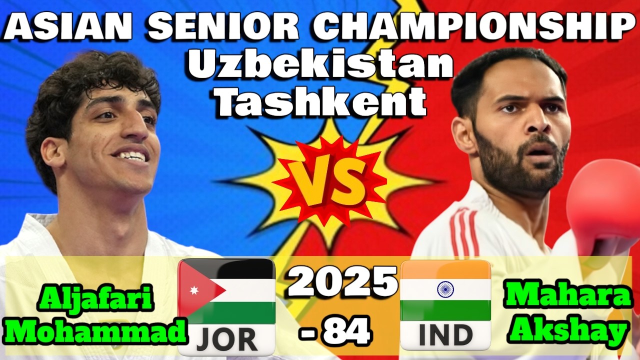 ALJAFARI Mohammad JOR 🇯🇴 vs MAHARA Akshay IND 🇮🇳 | 2025 Asian Championship Uzbekistan | Seniors -84