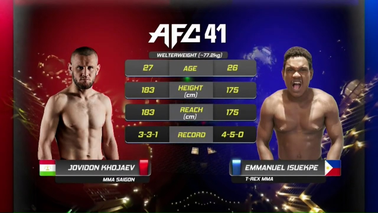 AFC41 제 4경기 -77.2kg 웰터급JOVIDON KHOJAEV vs EMMANUEL ISUEKPE