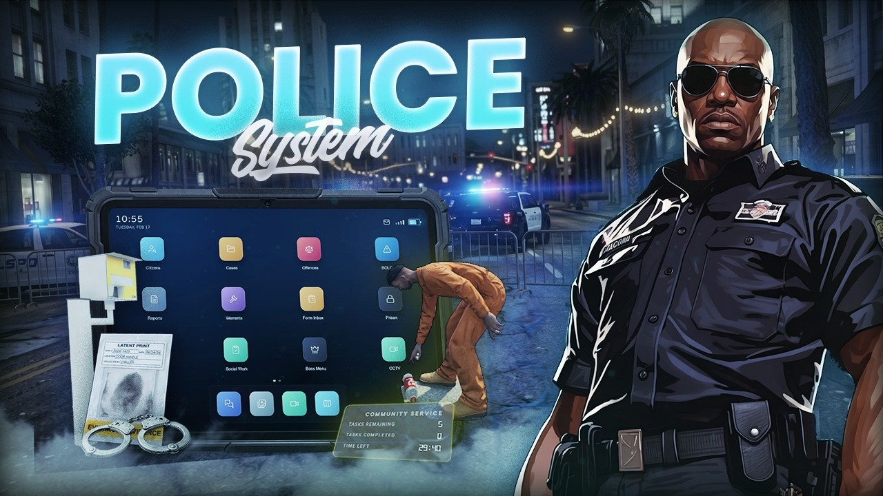 FiveM All-in-One Police Job - MDT, Prison, Evidence and more!