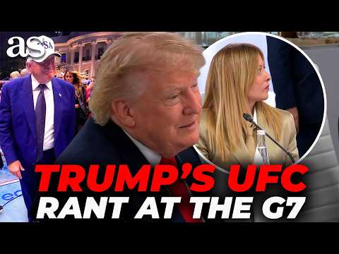 TRUMP’s UFC RANT at the G7 | Meloni's FACIAL EXPRESSIONS steal the spotlight background