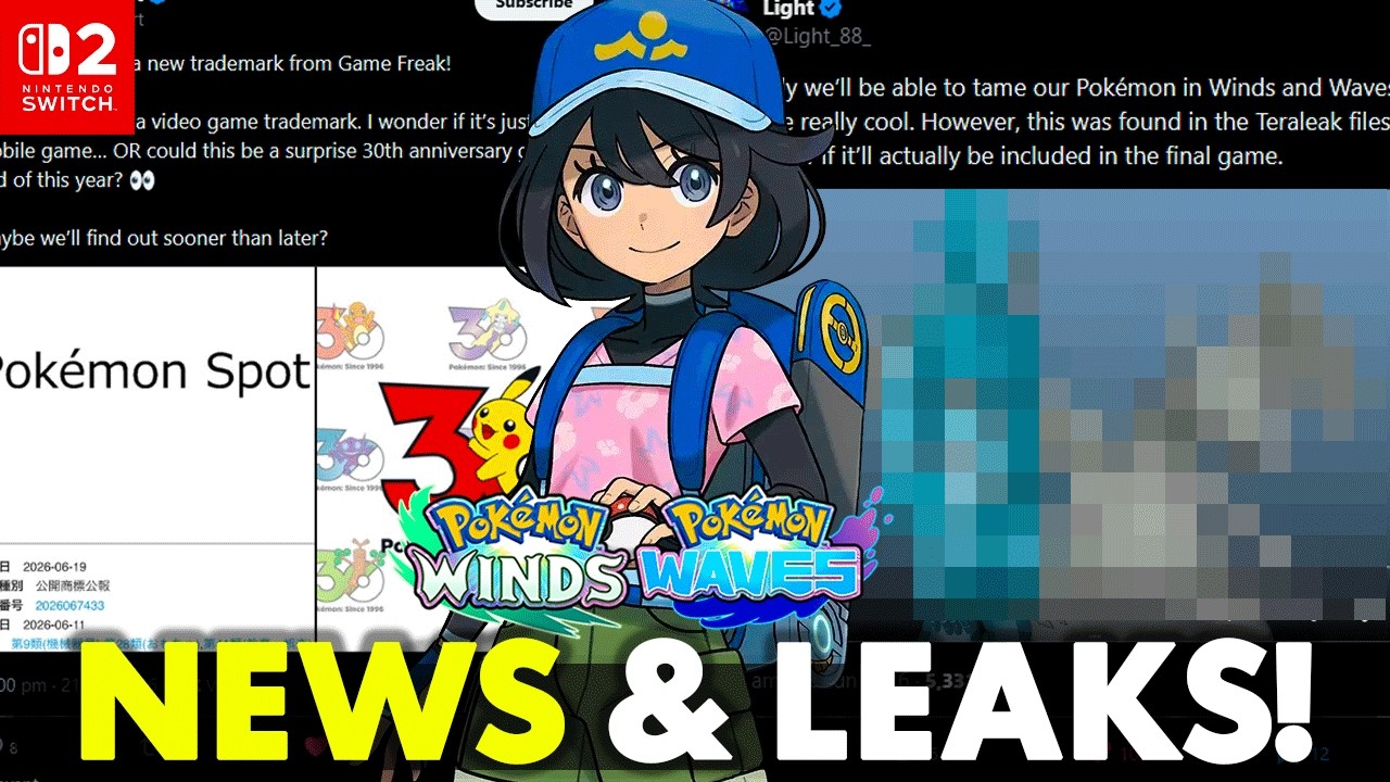 POKÉMON NEWS! New Trademarks for Pokémon 2026 & Winds & Waves Time Travel Leaks