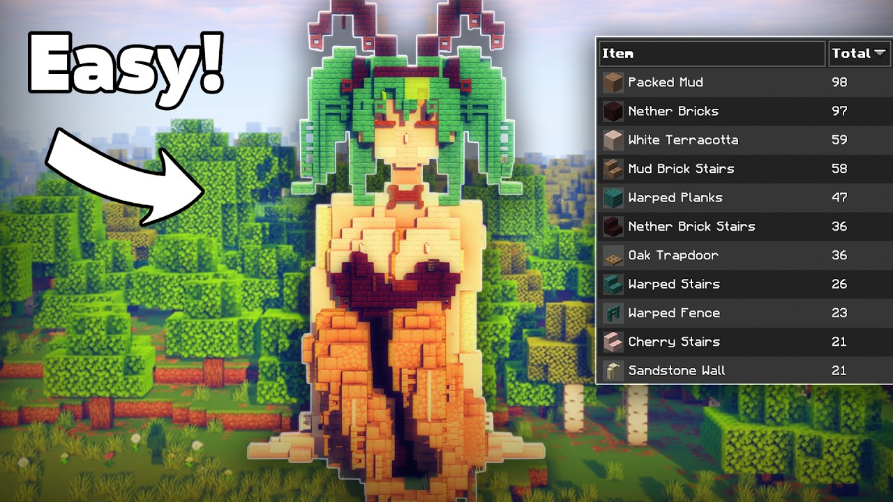 Minecraft: BUNNY GIRL Build Tutorial (Survival Friendly)