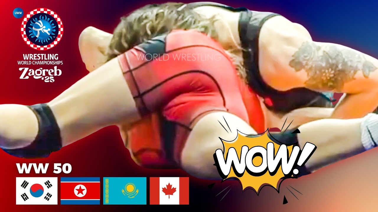S. ANKICHEVA 🇰🇿 vs 🇰🇵 M. WON. J. KIM 🇰🇷 vs 🇨🇦 M. B. PARKS. 2025 WORLD WRESTLING CHAMPIONSHIPS. WW 50