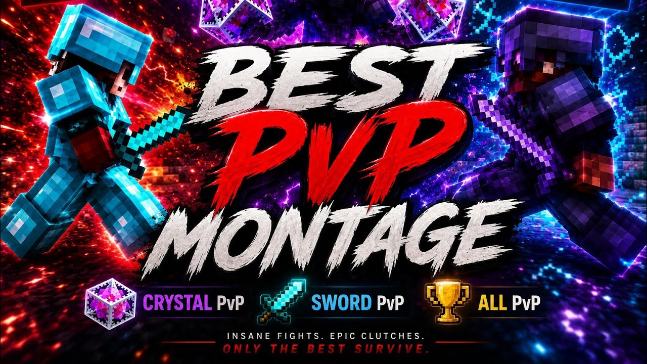 Minecraft PvP Montage 🔥 | Crystal PvP + Sword PvP | Rasputin