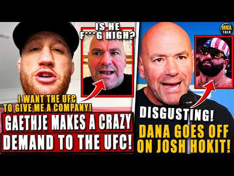 Justin Gaethje MAKES A CRAZY DEMAND to the UFC! Dana White SLAMS Josh Hokit! Du Plessis vs. Usman!