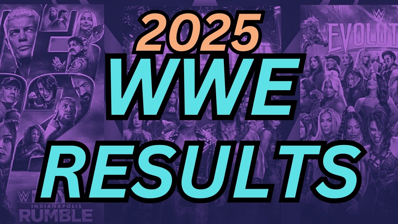 All of 2025 WWE Event Results and Winners! background