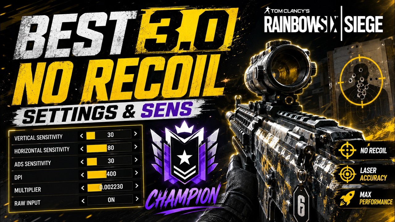 BEST *NEW* SETTINGS FOR SENSITIVITY Rainbow Six Siege
