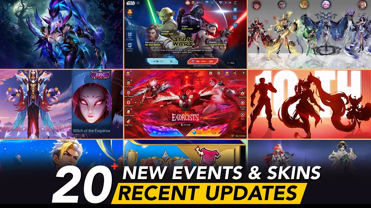 STAR WARS EXORCIST 3.0 & KISHIN DENSETSU UPDATES| MIYA & GRANGER LEGEND SKIN UPDATE| NEW SKIN UPDATE