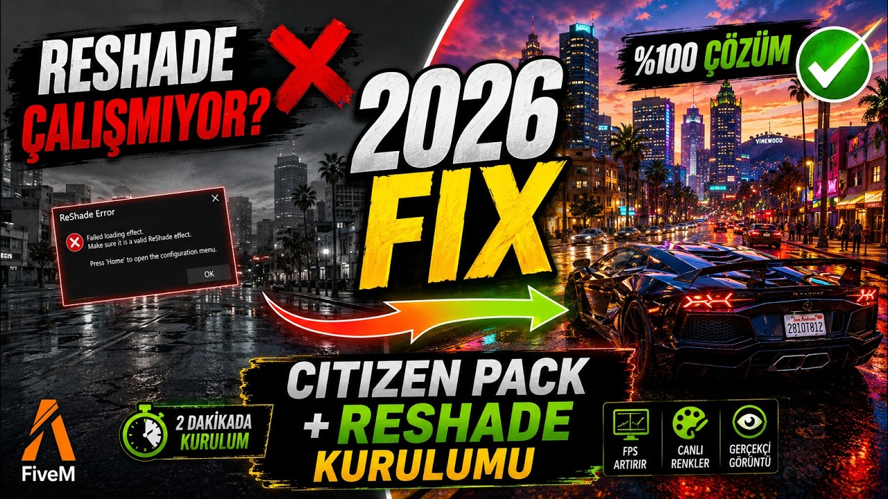 2026 FİVEM PACK RESHADE BLOODFX NASIL KURULUR RESHADE ÇALIŞMAMA SORUNU FİX ANLATIM VİDEOSU #fivem