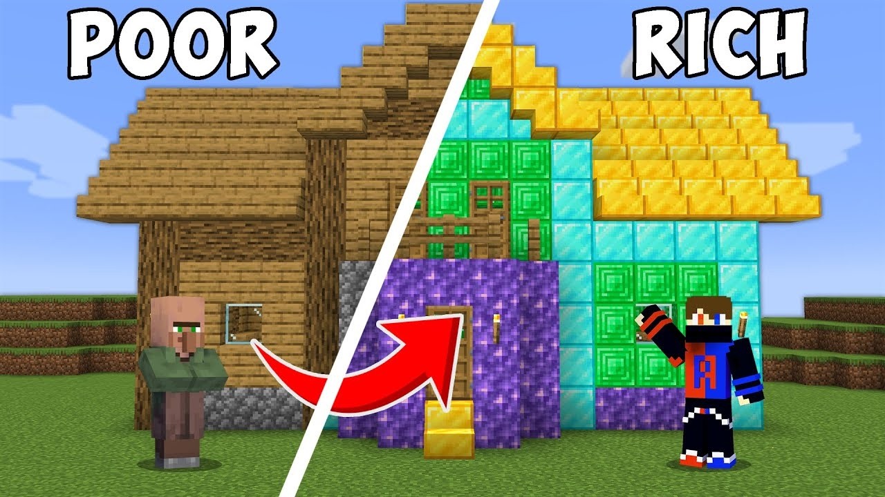 I Upgraded Poor Village to Rich VIllage in Minecraft