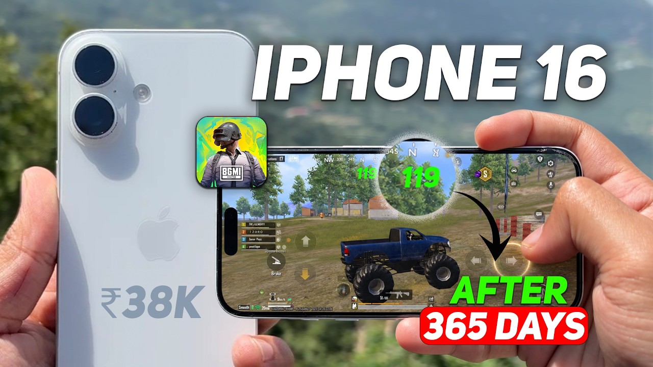 iPhone 16 after 365 days Bgmi and pubg review | Iphone 16 vs iphone 17 | Iphone 16 bbd price |