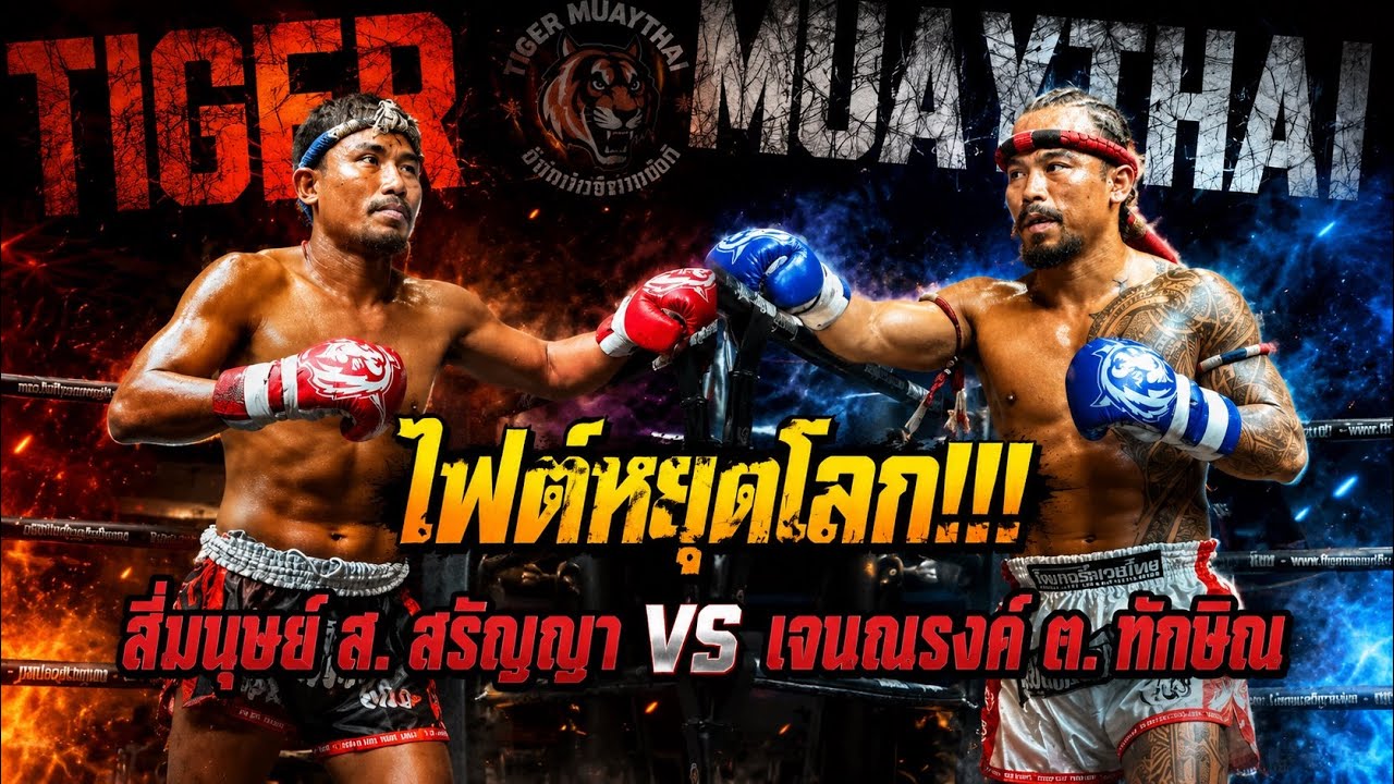 ไฟต์หยุดโลกสับศอกไม่ยั้ง! สี่มนุษย์ ส.สริญญา vs เจนณรงค์ ต.ทักษิณ | Tiger Muaythai Pro Series