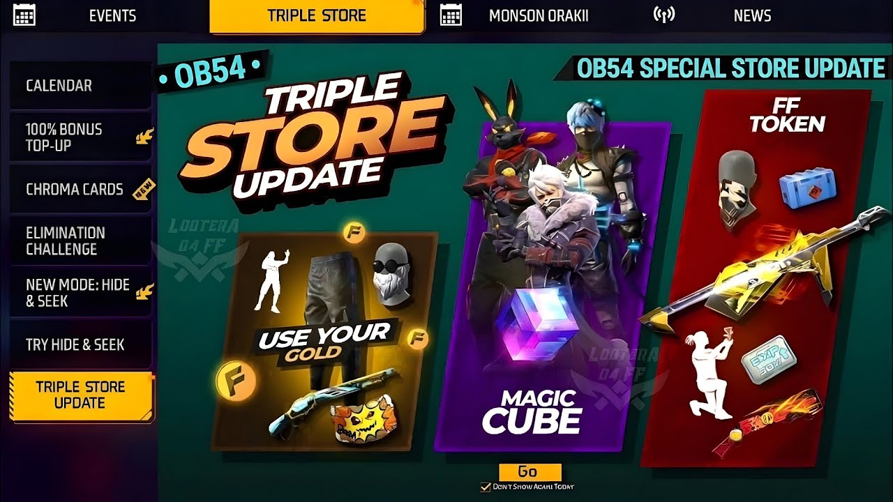 Ob54 Triple Store Update ConfirmЁЯдпЁЯТе | Next Magic Store Update | Lol Emote Return 2026 | Ff New Event