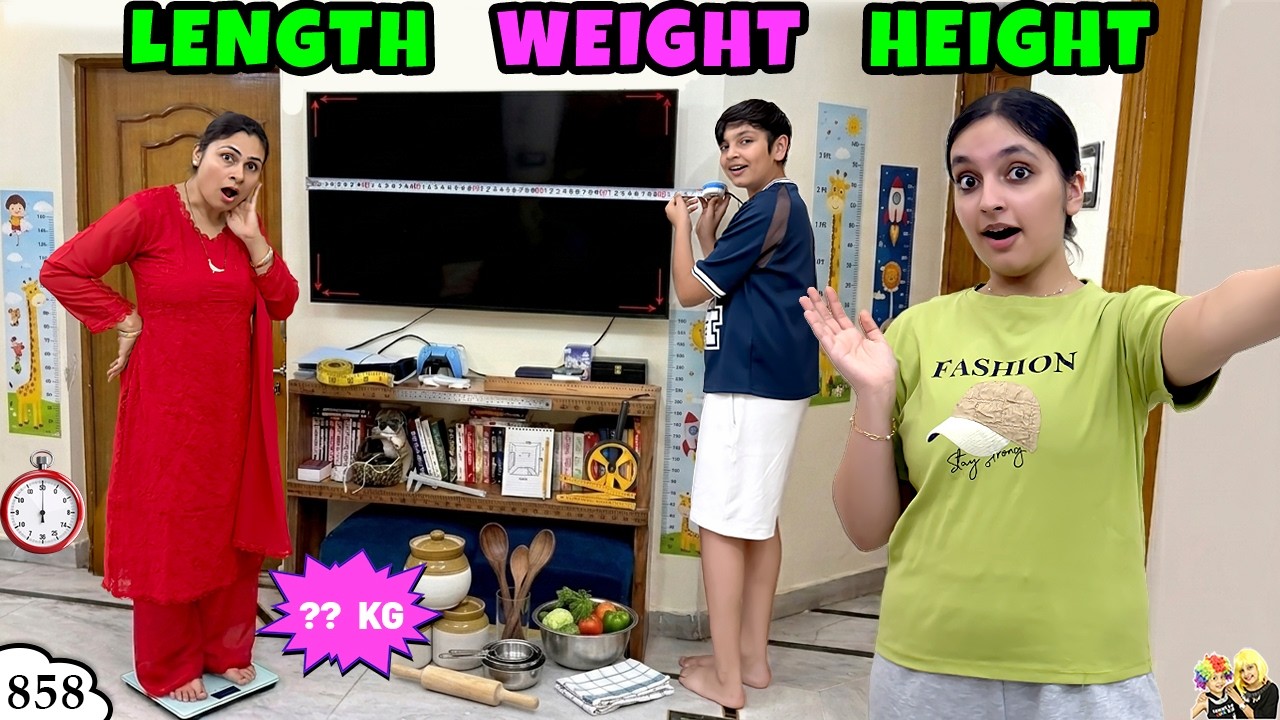 LENGTH WEIGHT HEIGHT | Ep 858 | Guess the measurement | Aayu and Pihu Show