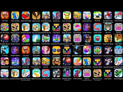 Tom Hero Dash,Solo Leveling,Candy Crush Saga,Block Crush,Car Jam Solver,Save The Doge