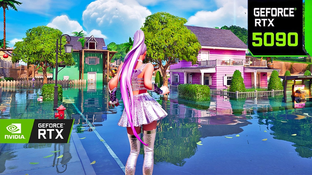 Fortnite 4K Max Graphics Zero Build Gameplay | Ariana Grande Skin
