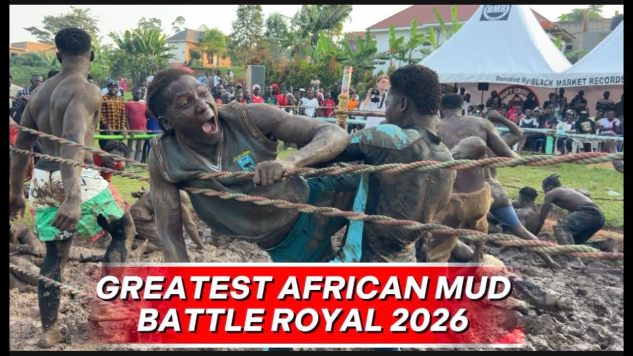 UNBELIEVABLE SGW AFRICAN MUD BATTLE ROYAL 2026! 25 MAN Africa’s Wildest Wrestling background