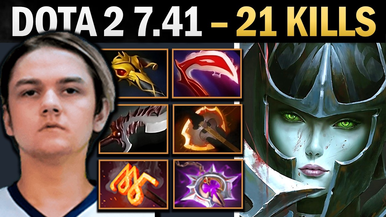 Phantom Assassin Dota 2 7.41 with 21 Kills and Brand - Dota Gameplay