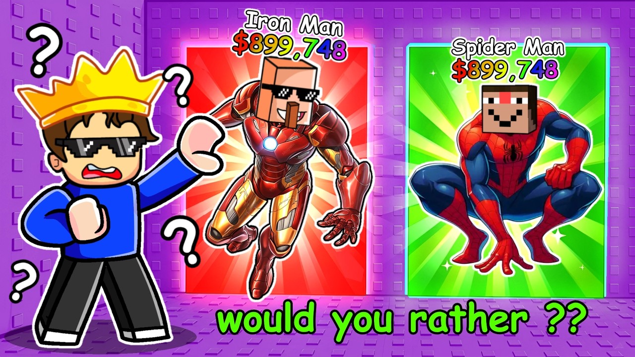 Would U Rather SUPERHEROES Tower in Roblox..