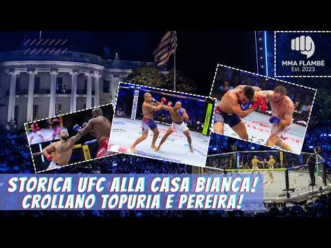 STORICA UFC ALLA CASA BIANCA! CROLLANO TOPURIA E PEREIRA - MMA Flambé 112 background